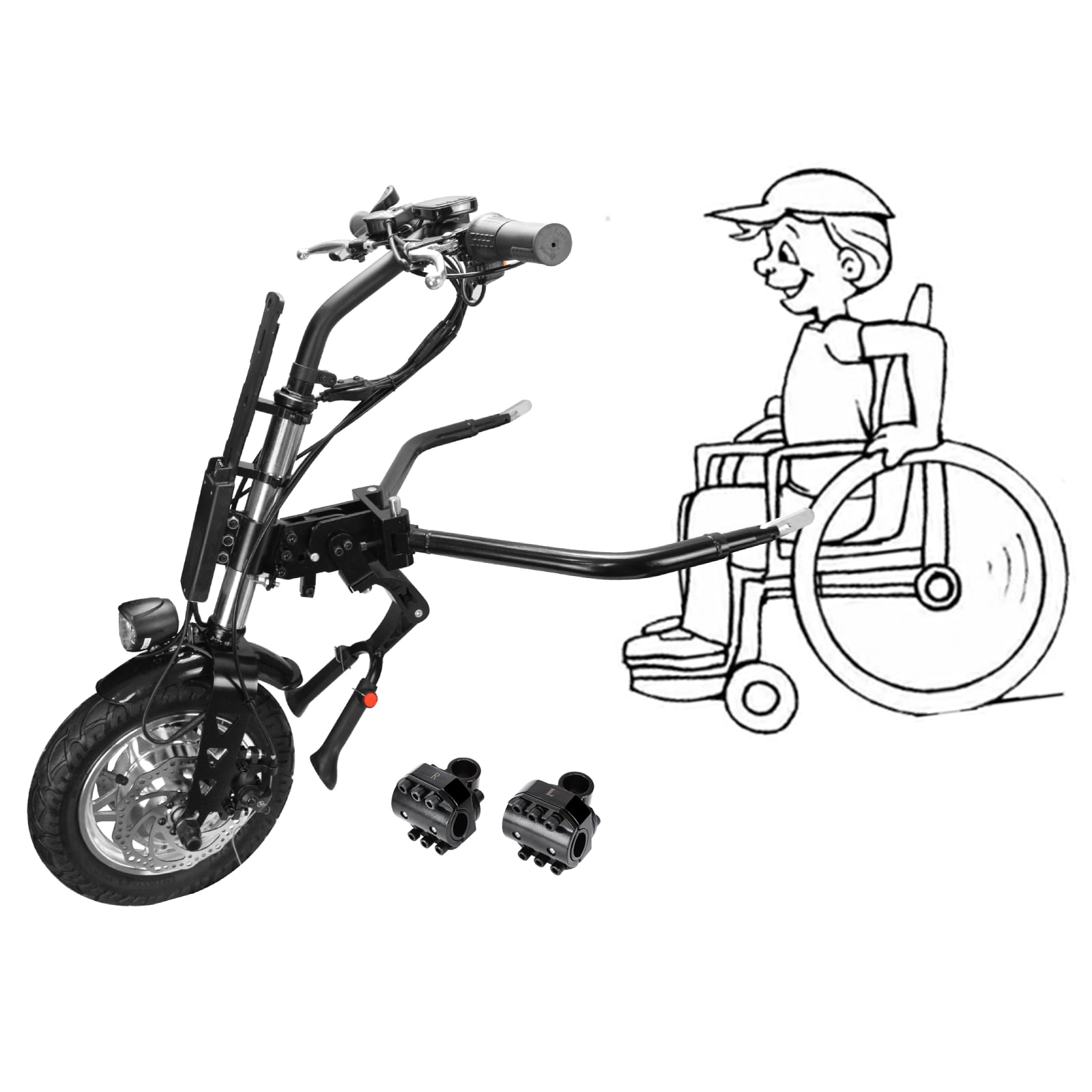 Voilamart V W Motor Handcycle Wheelchair Tractor Attachment Inch