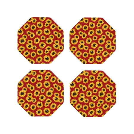 Leather Coasters with Heat-resistant for Drinks Sunflowers On Red -标题2 Octagon
Leather Coasters with Heat-resistant for Drinks Sunflowers On Red -标题2 Octagon