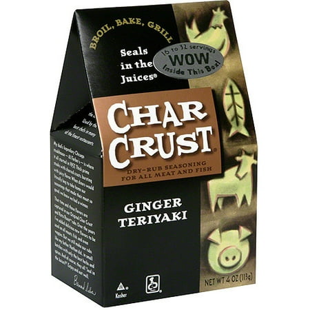Char Crust Ginger Teriyaki Dry Rub, 4 oz (Pack of 6)