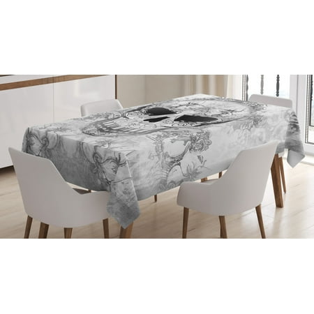 Ambesonne Skull Tablecloth Rectangular Table Cover Oriental Paisley 60 x84 Pale Grey and White
Ambesonne Skull Tablecloth Rectangular Table Cover Oriental Paisley 60 x84 Pale Grey and White