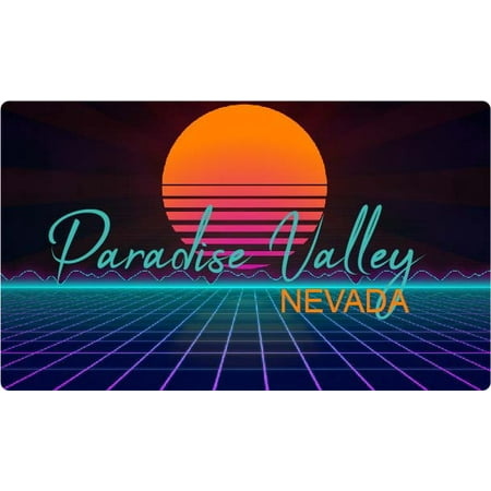 Paradise Valley Nevada 4 X 2.25-Inch Fridge Magnet Retro Neon Design