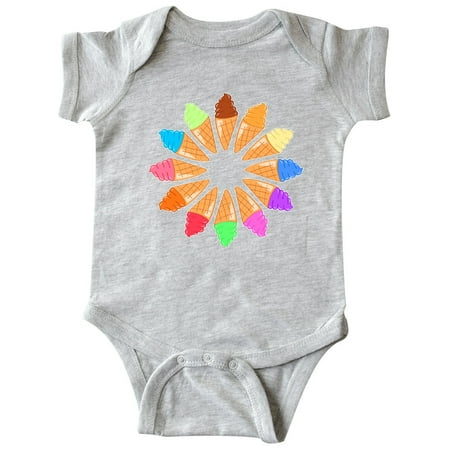 Inktastic Ice cream cone starburst Gift Baby Boy or Baby Girl Bodysuit