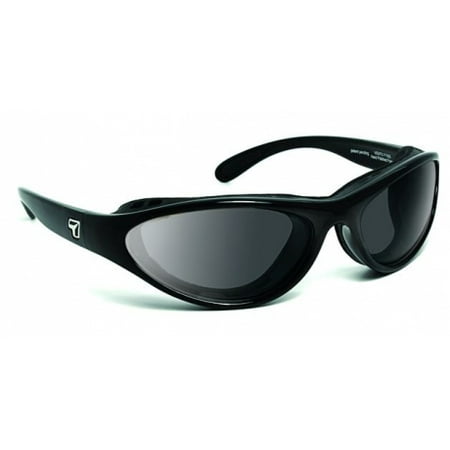 Viento AirShield Sunglasses,Glossy Black Frame,SharpVIew Gray Lens,S-M 150