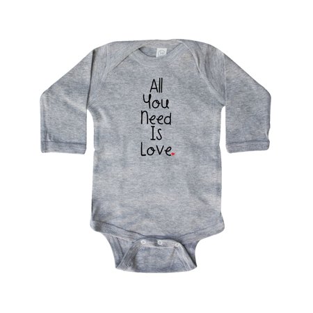 Inktastic All You Need Is Love Gift Baby Boy or Baby Girl Long Sleeve Bodysuit