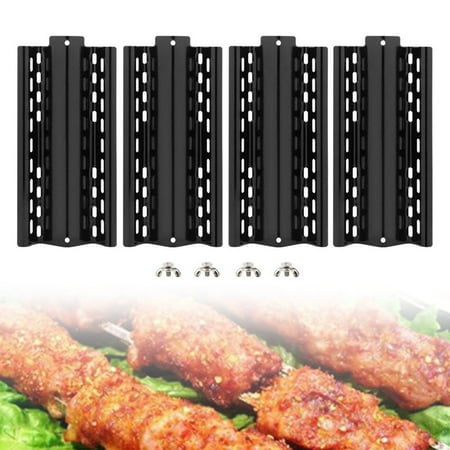 Meizhencang 4Pcs Universal Extendable Porcelain Coated Grill Heat Plate Shield Burner Cover