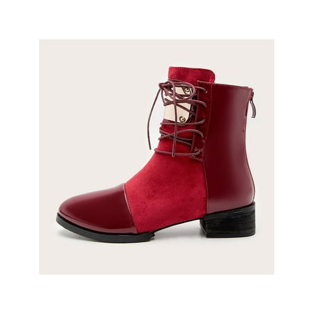 Daeful Ladies Boots Zip Dress Booties Block Heel Ankle Boot Party Non-slip Fashion Mid Calf Shoes Red 6.5
Daeful Ladies Boots Zip Dress Booties Block Heel Ankle Boot Party Non-slip Fashion Mid Calf Shoes Red 6.5