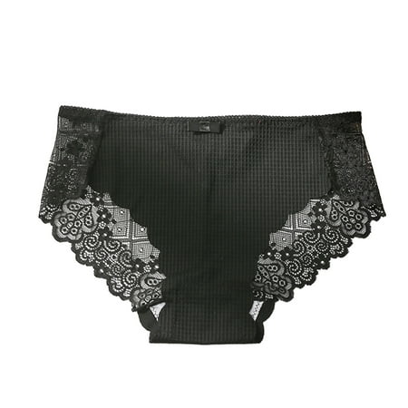 Yuelianxi Women Fashion Underwear Bikini Ice Silk Panties Lace Mid Waist Breathable Panties
Yuelianxi Women Fashion Underwear Bikini Ice Silk Panties Lace Mid Waist Breathable Panties