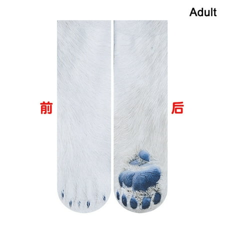Animal Paw Socks Unisex 3D Print Novelty Stockings for Adult & Kids Gifts Prank Christmas Party New