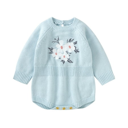 Baby Girl Boy Embroidery Flower Pattern Knit Sweater Romper Sweatshirt Onesie Long Sleeve Bodysuit Warm Fall Winter Clothes Newborn Halloween Outfit Baby Winter Clothes Infant Boy Outfits
Baby Girl Boy Embroidery Flower Pattern Knit Sweater Romper Sweatshirt Onesie Long Sleeve Bodysuit Warm Fall Winter Clothes Newborn Halloween Outfit Baby Winter Clothes Infant Boy Outfits