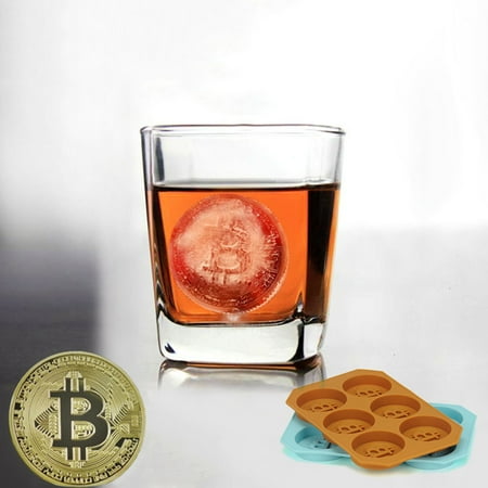 Creative 6 Slots Bitcoin Silicone Mold Ice Chocolate Cake Baking Mould