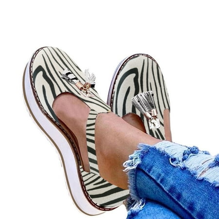 HIBRO Ladies Shoes Tassel Round Toe Flat Pumps Thick Bottom Tassel Leopard Print Beach Casual Shoes
HIBRO Ladies Shoes Tassel Round Toe Flat Pumps Thick Bottom Tassel Leopard Print Beach Casual Shoes