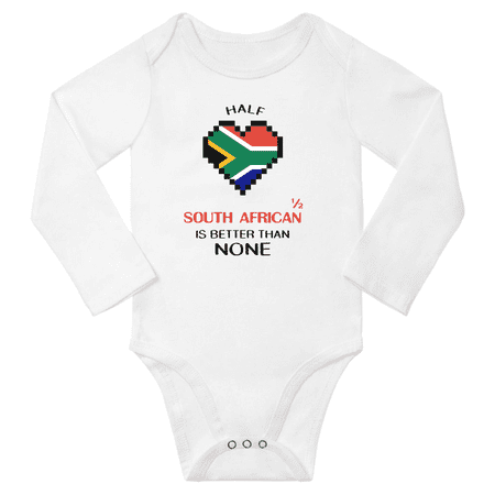 1/2 Half South African is Better Than None Cute Baby Long Slevve Bodysuit Outfits (White 12-18 Months)
1/2 Half South African is Better Than None Cute Baby Long Slevve Bodysuit Outfits (White 12-18 Months)