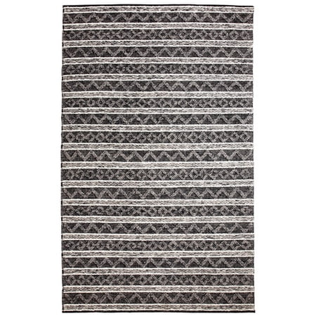 DynamicRugs HL6991004901 91004 Heirloom Collection 5 x 8 in. Contemporary Rectangle Rug, Charcoal & Silver