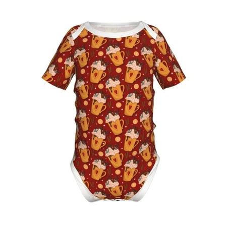 Lukts Heart Christmas Hot Cocoa Print Baby Short Sleeve Romper Onesie for Newborn Baby Boys and Girls-
Lukts Heart Christmas Hot Cocoa Print Baby Short Sleeve Romper Onesie for Newborn Baby Boys and Girls-