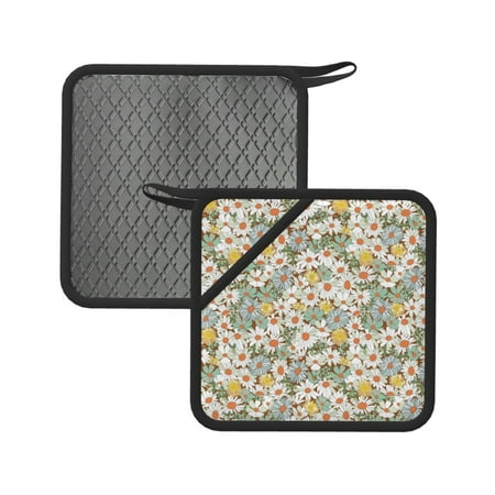 2PCS Pot Holders for Kitchen - Heat Resistant Silicone Pot Holders with Hanging Loop Daisy Non Slip Oven Hot Pads Potholders for Decor Baking Cooking Kitchen
2PCS Pot Holders for Kitchen - Heat Resistant Silicone Pot Holders with Hanging Loop Daisy Non Slip Oven Hot Pads Potholders for Decor Baking Cooking Kitchen