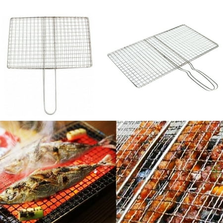 GIFZES Stainless Steel Electroplating BBQ Net Barbecue Grill Fish Clip with Handle 
GIFZES Stainless Steel Electroplating BBQ Net Barbecue Grill Fish Clip with Handle