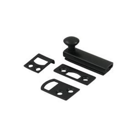 2 in. Heavy Duty Surface Bolt with Concealed Screw Black - Solid