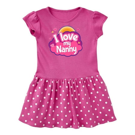 Inktastic I Love My Nanny grandchild Gift Toddler Girl Dress