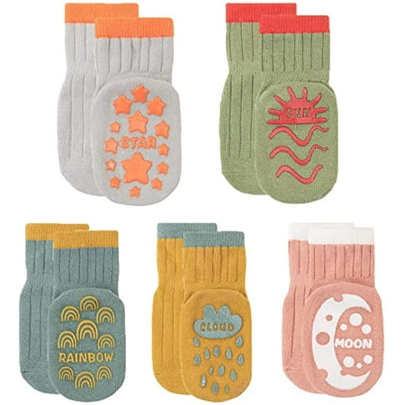 Baby Socks with Non Slip Grips Breathable Soft Cotton Socks for Boys Girls 5 Pairs(M)
Baby Socks with Non Slip Grips Breathable Soft Cotton Socks for Boys Girls 5 Pairs(M)