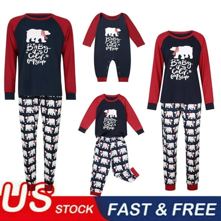 Parent-Children Christmas Pajamas Cartoon Bear Long-Sleeves Tops with Pants Suit/Jumpsuit for Father Mother Kids
Parent-Children Christmas Pajamas Cartoon Bear Long-Sleeves Tops with Pants Suit/Jumpsuit for Father Mother Kids