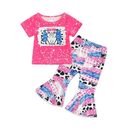 ZIYIXIN Summer Lovely Kids Girls Clothes 2pcs Short Sleeve Cartoon Animal Print T Shirts Tie Dye Flare Pants Sets Rose Red 4-5 Years
ZIYIXIN Summer Lovely Kids Girls Clothes 2pcs Short Sleeve Cartoon Animal Print T Shirts Tie Dye Flare Pants Sets Rose Red 4-5 Years