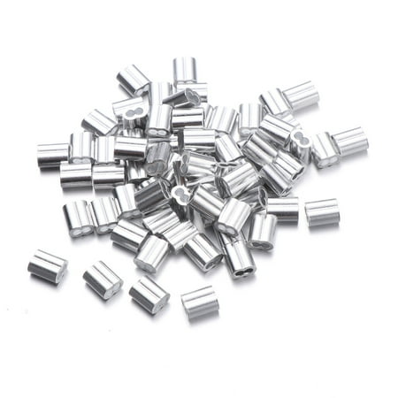 100pcs Wire Rope and Cable Aluminum Crimping Loop Sleeve Steel Rope Joint Aluminum with Double Holes(Sliver)
100pcs Wire Rope and Cable Aluminum Crimping Loop Sleeve Steel Rope Joint Aluminum with Double Holes(Sliver)