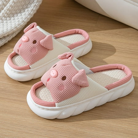 Krdevn Slippers for Women Four Seasons Cute Linen Slippers Home Non Thick Soled Spring And Autumn Cotton Linen Sandals -Pink 39
Krdevn Slippers for Women Four Seasons Cute Linen Slippers Home Non Thick Soled Spring And Autumn Cotton Linen Sandals -Pink 39