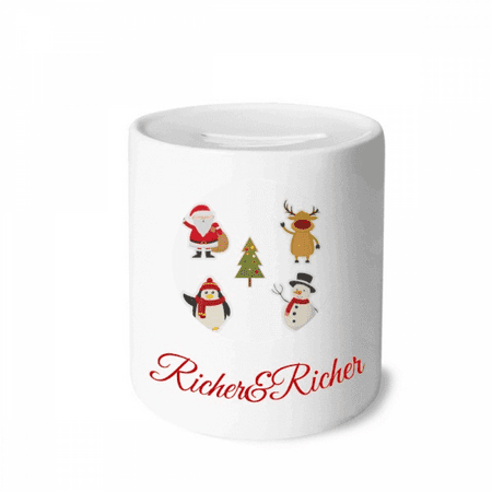 Merry mas Snowman Festival Illustration Rich and Rich Bank Saving Box Coin