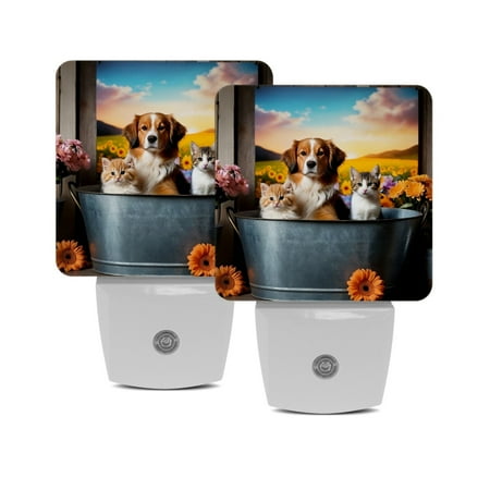 LED Night Light Lamp with Smart Sensor Dusk to Dawn Sensor 2-Pack for Bedroom Bathroom Hallway White 0.5W Plug-in Cartoon Animal Bath Farmhouse Cat Dog Cute
LED Night Light Lamp with Smart Sensor Dusk to Dawn Sensor 2-Pack for Bedroom Bathroom Hallway White 0.5W Plug-in Cartoon Animal Bath Farmhouse Cat Dog Cute