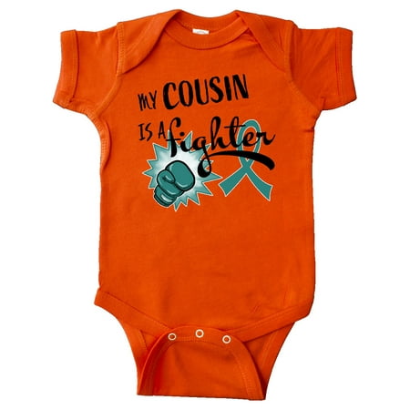 Inktastic Ovarian Cancer Awareness My Cousin is a Fighter Gift Baby Boy or Baby Girl Bodysuit
Inktastic Ovarian Cancer Awareness My Cousin is a Fighter Gift Baby Boy or Baby Girl Bodysuit
