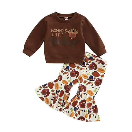 Youmylove Kids Baby Girls Thanksgiving Day Outfits Turkey Ruffles Sweatshirt Tops Flare Pants Bell Bottom Clothes Sets For Autumn Cute Clothing
Youmylove Kids Baby Girls Thanksgiving Day Outfits Turkey Ruffles Sweatshirt Tops Flare Pants Bell Bottom Clothes Sets For Autumn Cute Clothing