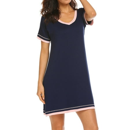 Women s Short Sleeve Nightgown Cotton Sleepshirts V Neck Short Shirt Loose Comfy Pajama Sleepwear S-XXL
Women s Short Sleeve Nightgown Cotton Sleepshirts V Neck Short Shirt Loose Comfy Pajama Sleepwear S-XXL