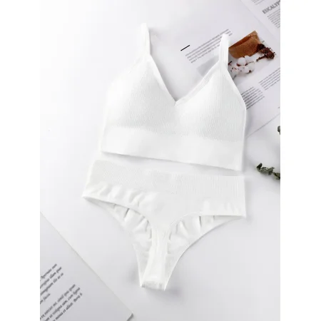 Women‘s Seamless Bra Set Sexy Thong Low Waist Panties Wire Free Bra Bralette Lingerie Brassiere Cotton Female Underwear Set
Women‘s Seamless Bra Set Sexy Thong Low Waist Panties Wire Free Bra Bralette Lingerie Brassiere Cotton Female Underwear Set