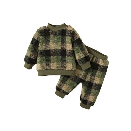 Bagilaanoe 2Pcs Toddler Baby Boy Long Pants Set Plaid Print Long Sleeve Sweatshirt Pullover Tops+ Trousers 18M 24M 3T 4T 5T 6T Kids Fall Winter Shaggy Sweatsuit
Bagilaanoe 2Pcs Toddler Baby Boy Long Pants Set Plaid Print Long Sleeve Sweatshirt Pullover Tops+ Trousers 18M 24M 3T 4T 5T 6T Kids Fall Winter Shaggy Sweatsuit