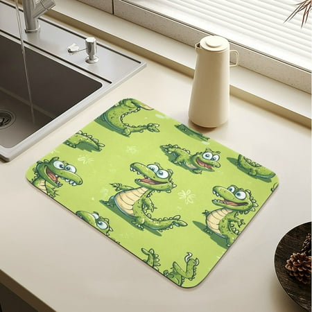 Wobogo Lovely Cartoon Crocodile Dish Drying Mats Diatomaceous Earth Super Absorbent Non-slip Rubber Sole 15.7×11.8in
Wobogo Lovely Cartoon Crocodile Dish Drying Mats Diatomaceous Earth Super Absorbent Non-slip Rubber Sole 15.7×11.8in