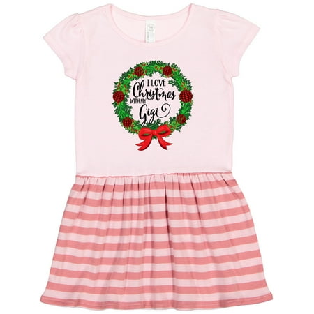 Inktastic I Love Christmas with My Gigi Wreath Gift Toddler Girl Dress 
Inktastic I Love Christmas with My Gigi Wreath Gift Toddler Girl Dress