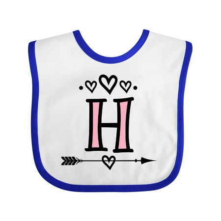 Inktastic Letter H Monogram Tribal Arrow Gift Baby Girl Bib