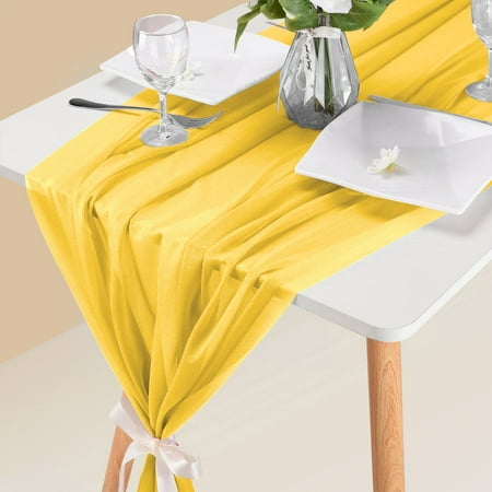 1X Chiffon Fabric Table Banner Wedding Banquet Chiffon Table Runner (Lemon Yellow No. 27) Once for All Safe! W Weight: 121g
1X Chiffon Fabric Table Banner Wedding Banquet Chiffon Table Runner (Lemon Yellow No. 27) Once for All Safe! W Weight: 121g