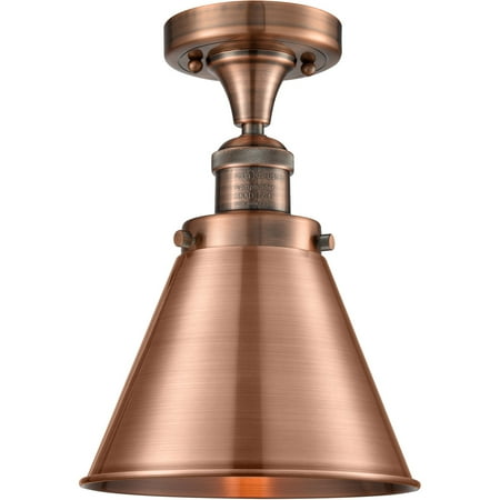 Antique Copper Tone Semi Flush 8 Wide Steel/Cast Brass Medium Base 1 Light Fixture
Antique Copper Tone Semi Flush 8 Wide Steel/Cast Brass Medium Base 1 Light Fixture