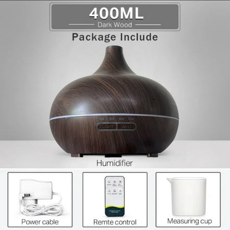 CHNGXJC Quiet Relaxing and Efficient Ultrasonic Air Humidifier - Cool Wood Grain Essential Oil Diffuser with 7 Color LED Light and Remote Control - 550ml 500ml 400ml
CHNGXJC Quiet Relaxing and Efficient Ultrasonic Air Humidifier - Cool Wood Grain Essential Oil Diffuser with 7 Color LED Light and Remote Control - 550ml 500ml 400ml