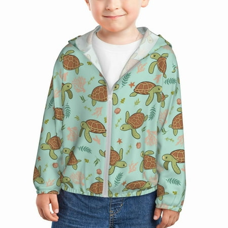 Ocsxa Cute Sea Turtles Print Kids Active Zipper Sun Protection Jacket Boys Girls Hooded Cooling Shirt-4 Years
Ocsxa Cute Sea Turtles Print Kids Active Zipper Sun Protection Jacket Boys Girls Hooded Cooling Shirt-4 Years