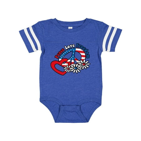 Inktastic Peace Love Freedom Gift Baby Girl Bodysuit