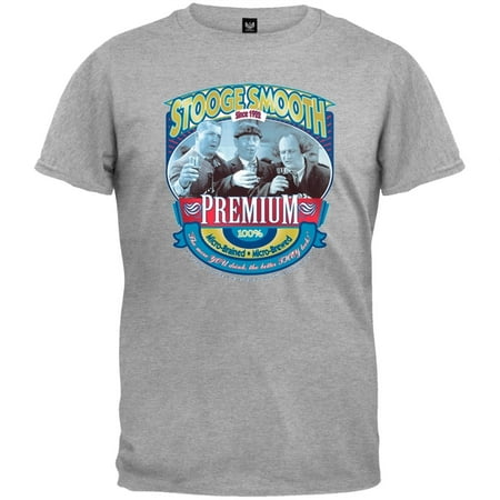 Three Stooges - Stooge Smooth Grey Adult T-Shirt