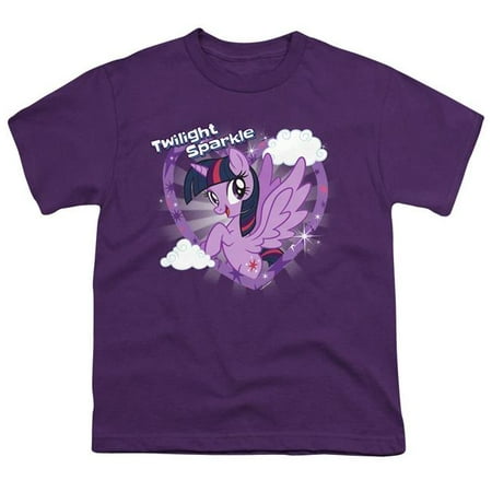 Trevco Sportswear HBRO187-YT-2 My Little Pony TV & Twilight Sparkle-Youth 18 by 1 Short Sleeve T-Shirt, Purple - Medium