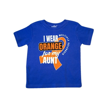 Inktastic I Wear Orange For My Aunt Multiple Sclerosis Awareness Gift Toddler Boy or Toddler Girl T-Shirt