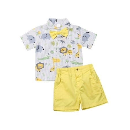 Calsunbaby Newborn Baby Boys 2PCS Outfit Set Short Sleeve Animal Printed Tops Shirt Solid Pants Gentleman Suit Yellow 5-6 Years
Calsunbaby Newborn Baby Boys 2PCS Outfit Set Short Sleeve Animal Printed Tops Shirt Solid Pants Gentleman Suit Yellow 5-6 Years