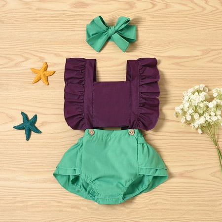 RPVATI Baby Girls Backless Bodysuits Solid Ruffle Bodysuit Infant Sleeveless with Headband Summer Romper 0-12M
RPVATI Baby Girls Backless Bodysuits Solid Ruffle Bodysuit Infant Sleeveless with Headband Summer Romper 0-12M