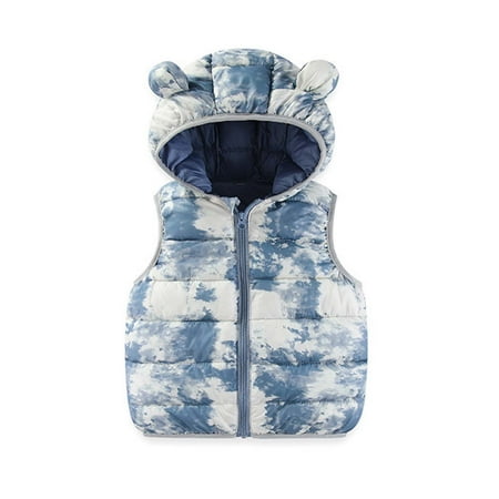 TMOYZQ Baby Boys Girls Hooded Puffer Vest Casual Winter Lightweight Sleeveless Down Jackets Cute Bear Ears Tie-Dye Full Zipper Up Fashion Jackets
TMOYZQ Baby Boys Girls Hooded Puffer Vest Casual Winter Lightweight Sleeveless Down Jackets Cute Bear Ears Tie-Dye Full Zipper Up Fashion Jackets