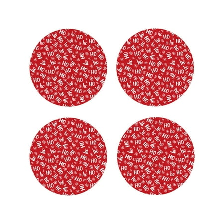 Honeii Hohoho Print Leather Coaster Set of 4 Ideal for Safeguarding Your Furniture from Drinks Spills and Effortless Cleanup-Round Shape
Honeii Hohoho Print Leather Coaster Set of 4 Ideal for Safeguarding Your Furniture from Drinks Spills and Effortless Cleanup-Round Shape