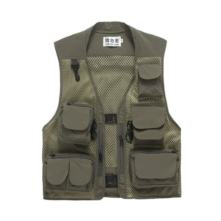 HOMEMAXS Men Mesh Vest Breathable Summer Fishing Vest Keep Warm Outdoor Multi-pockets Clothing - Size XXL (Green) 
HOMEMAXS Men Mesh Vest Breathable Summer Fishing Vest Keep Warm Outdoor Multi-pockets Clothing - Size XXL (Green)